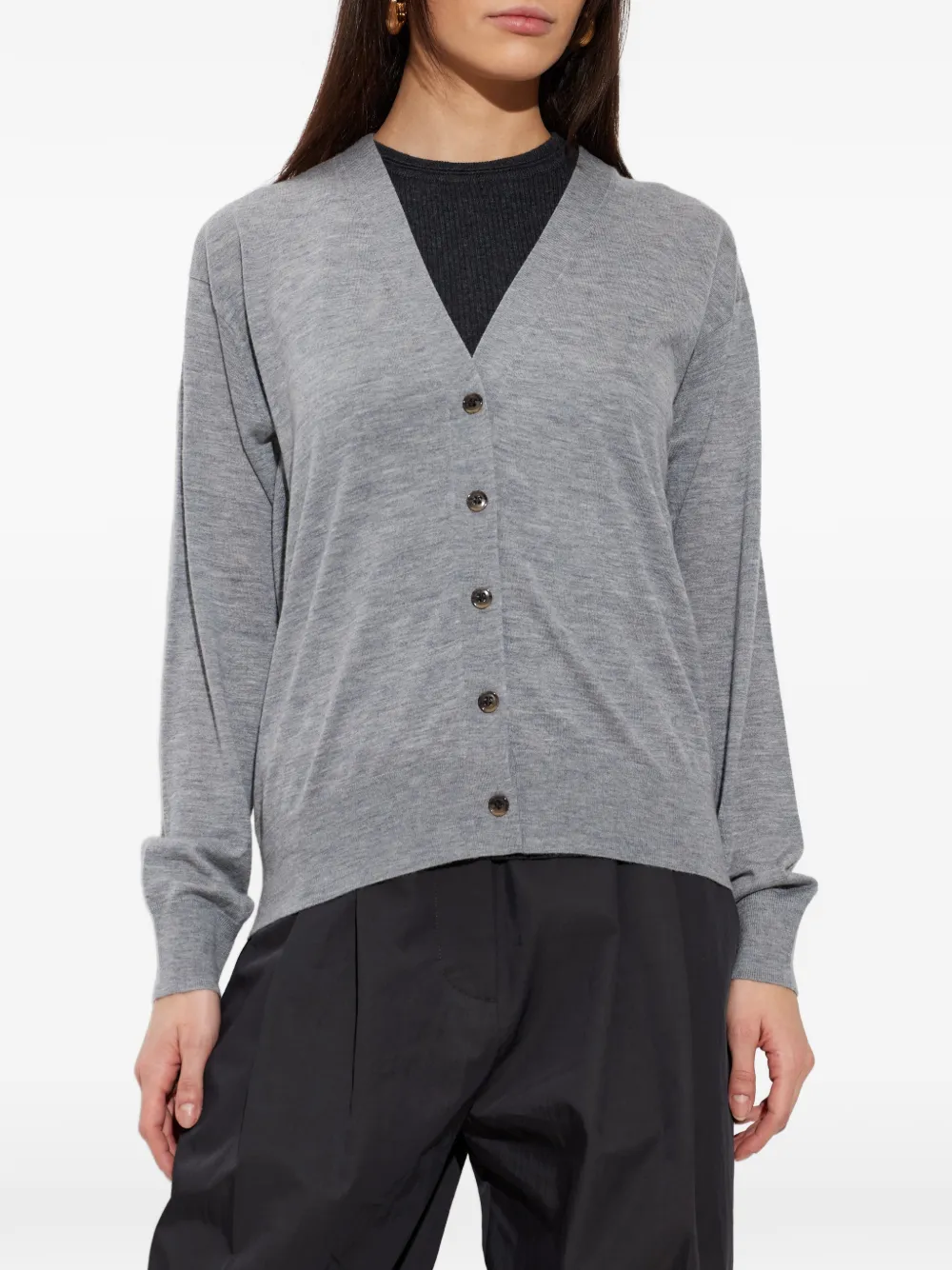 Lisa Yang Vest met V-hals Grijs