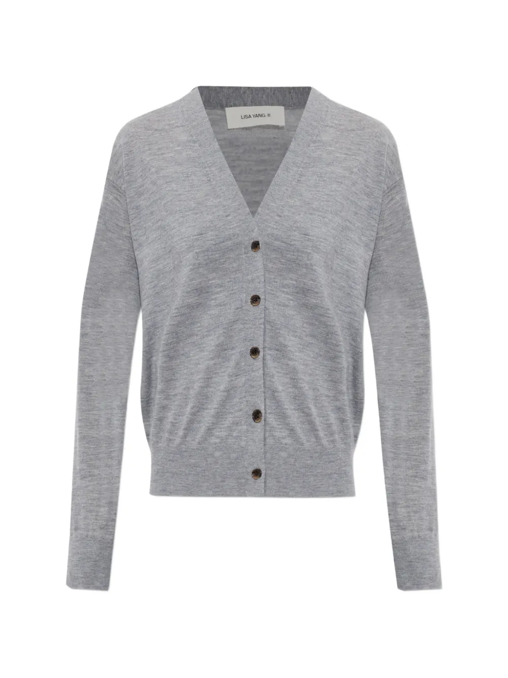 Lisa Yang buttoned V-neck cardigan - Grigio