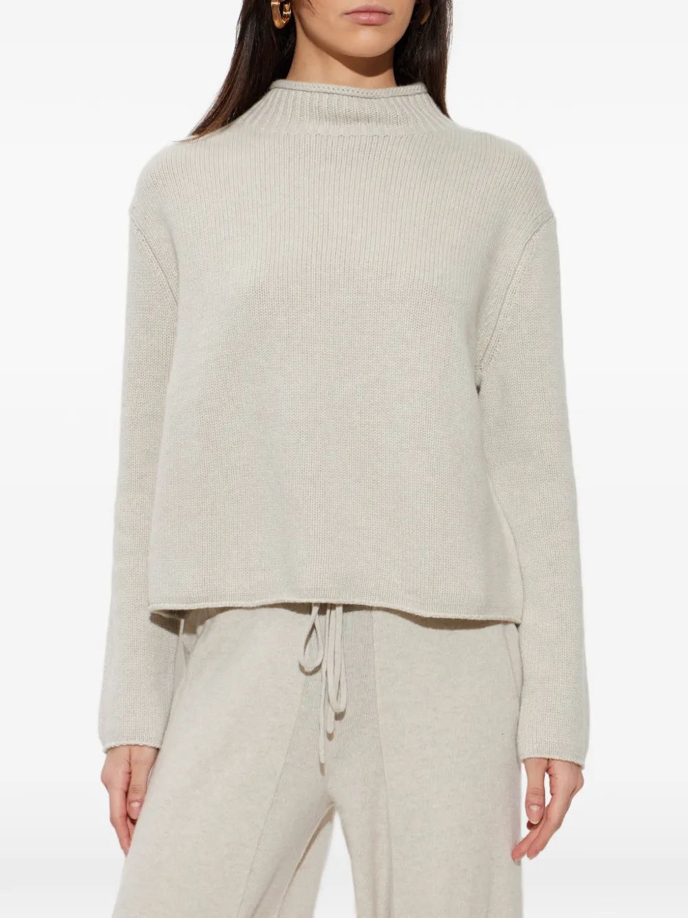  Lisa Yang Funnel-neck Sweater - Neutrals 