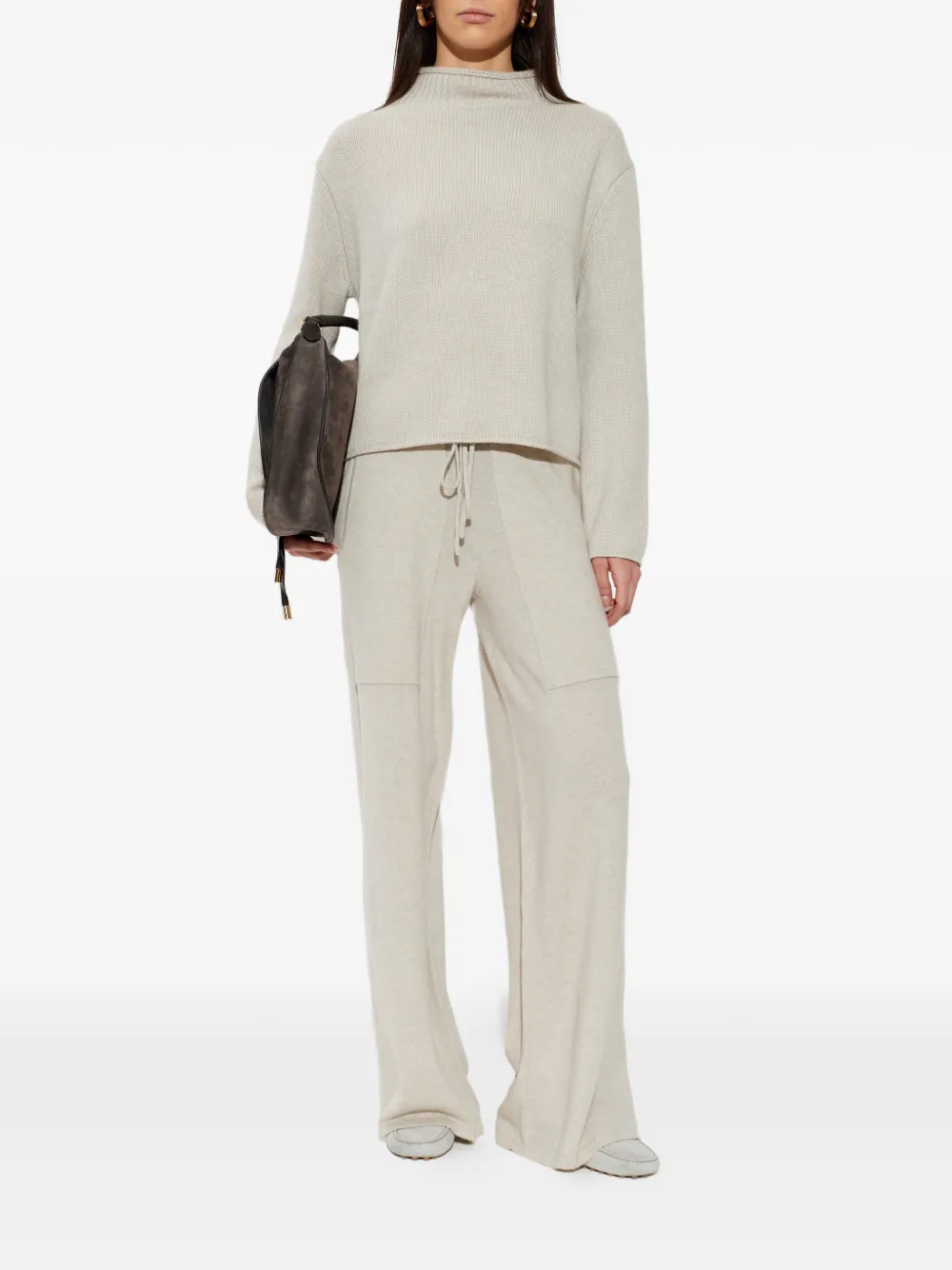  Lisa Yang Funnel-neck Sweater - Neutrals 