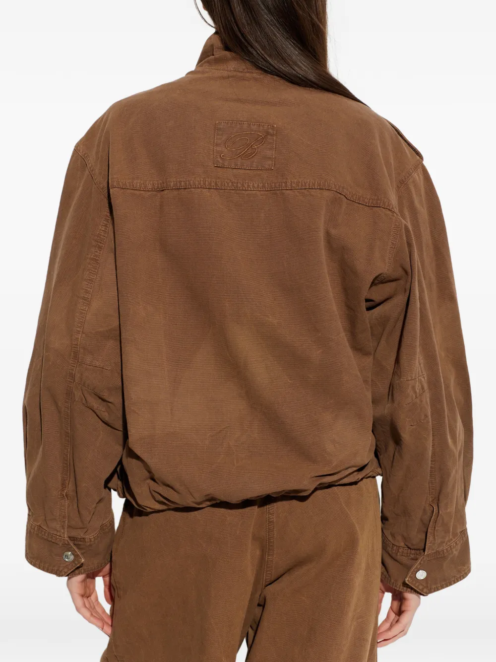 Blumarine Jack met rits en ceintuur Bruin