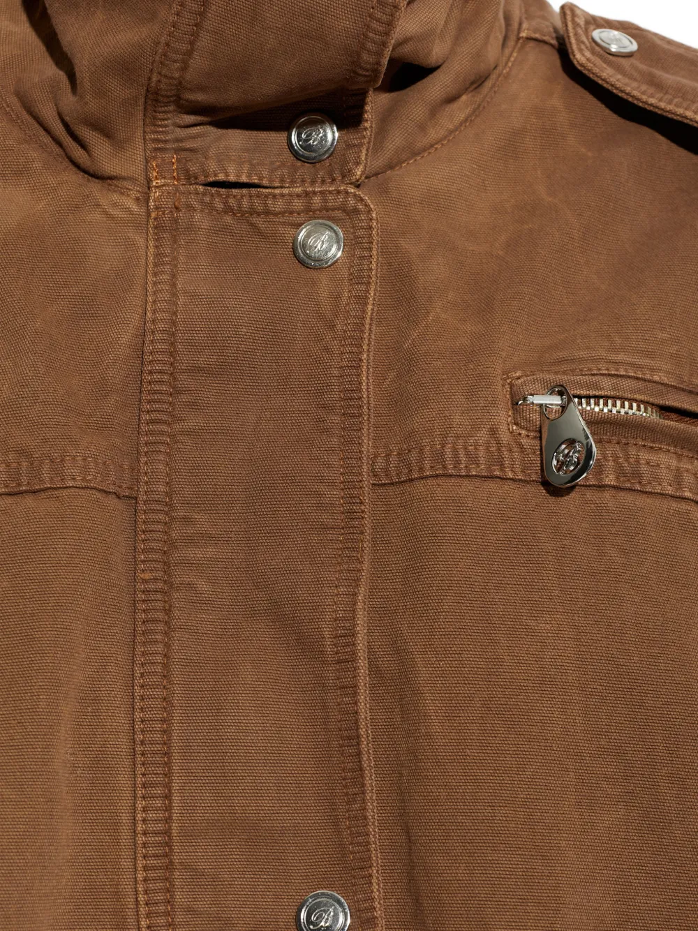 Blumarine Jack met rits en ceintuur Bruin