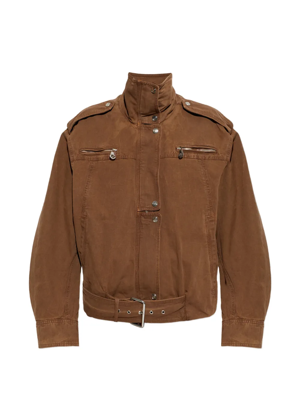 Blumarine zipped belted jacket - Braun