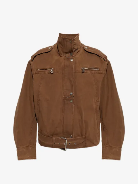 Blumarine zipped belted jacket