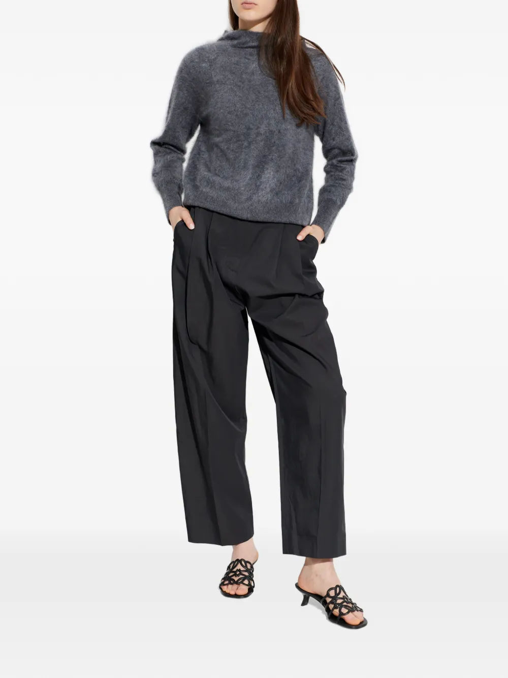  Lisa Yang Rosaline Graphite Brushed Sweater - Grey 