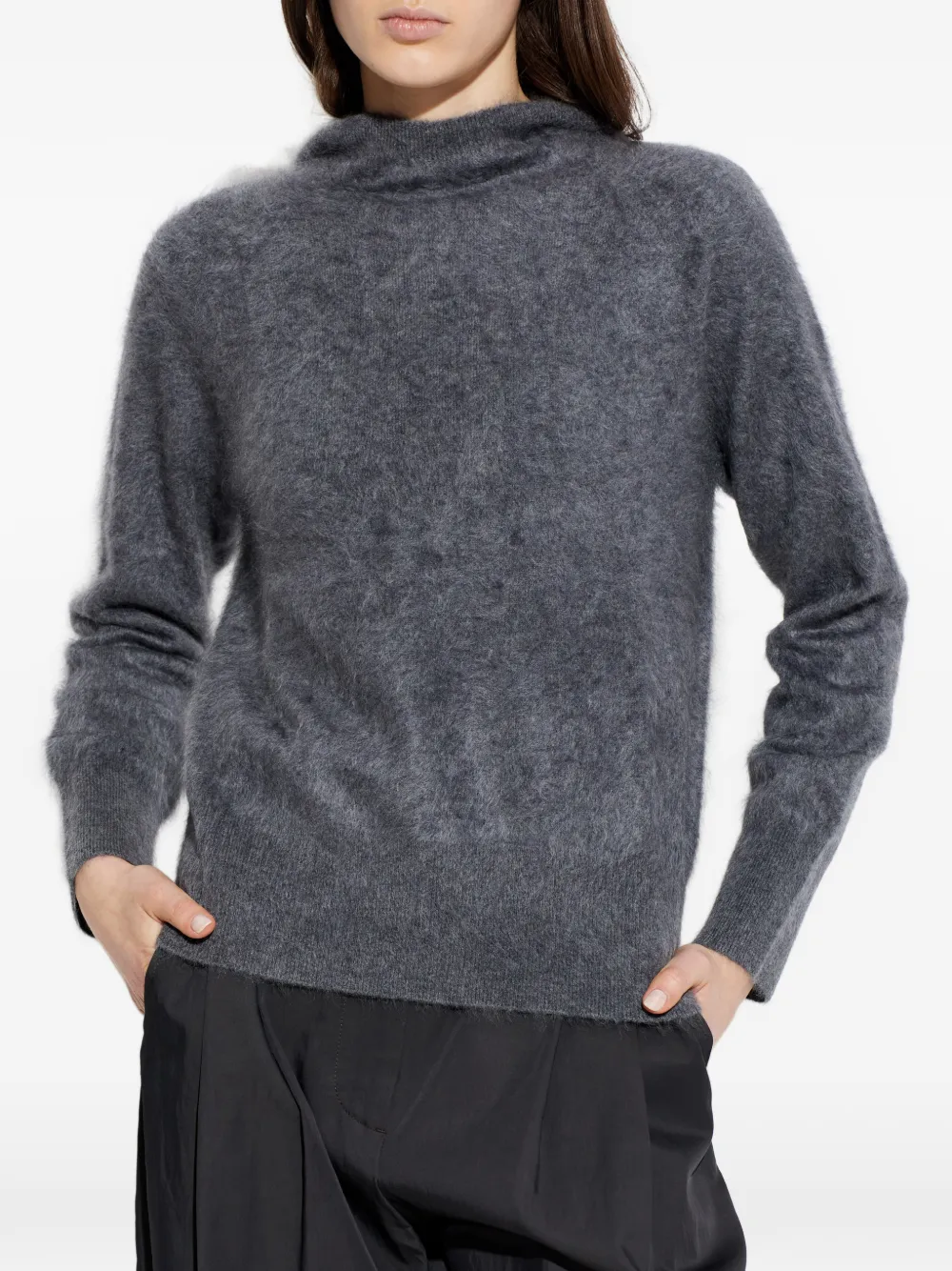 Lisa Yang Rosaline Graphite Brushed Sweater - Grey 