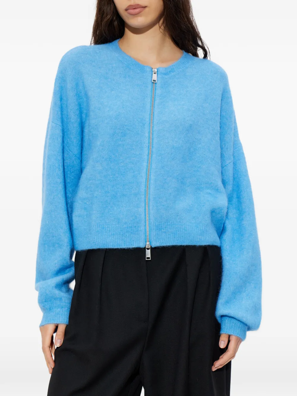  Gestuz Gzsasi Zip Front Cardigan - Blue 