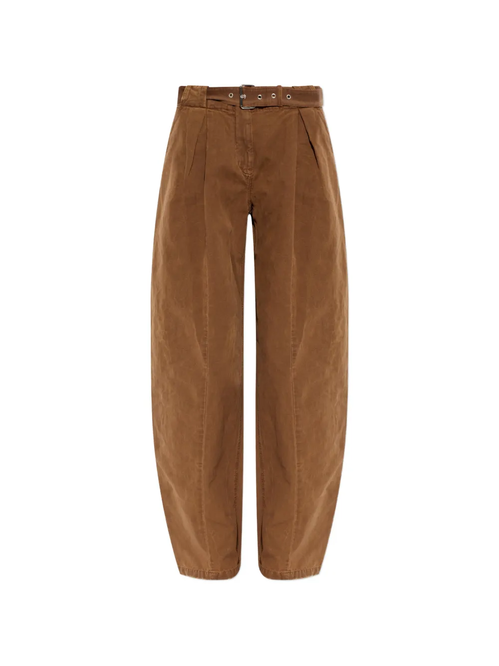 Blumarine pleated belted trousers - Marrone
