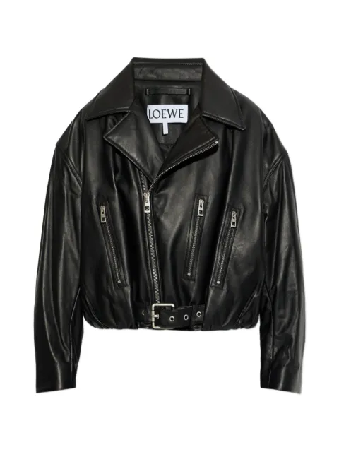 LOEWE zip-detail belted jacket