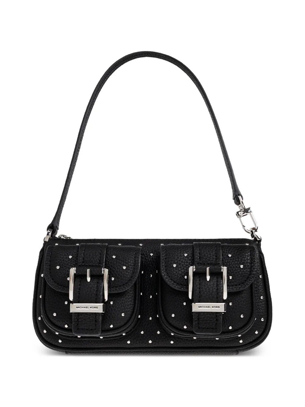 Michael Michael Kors buckle-detail studded shoulder bag - Nero