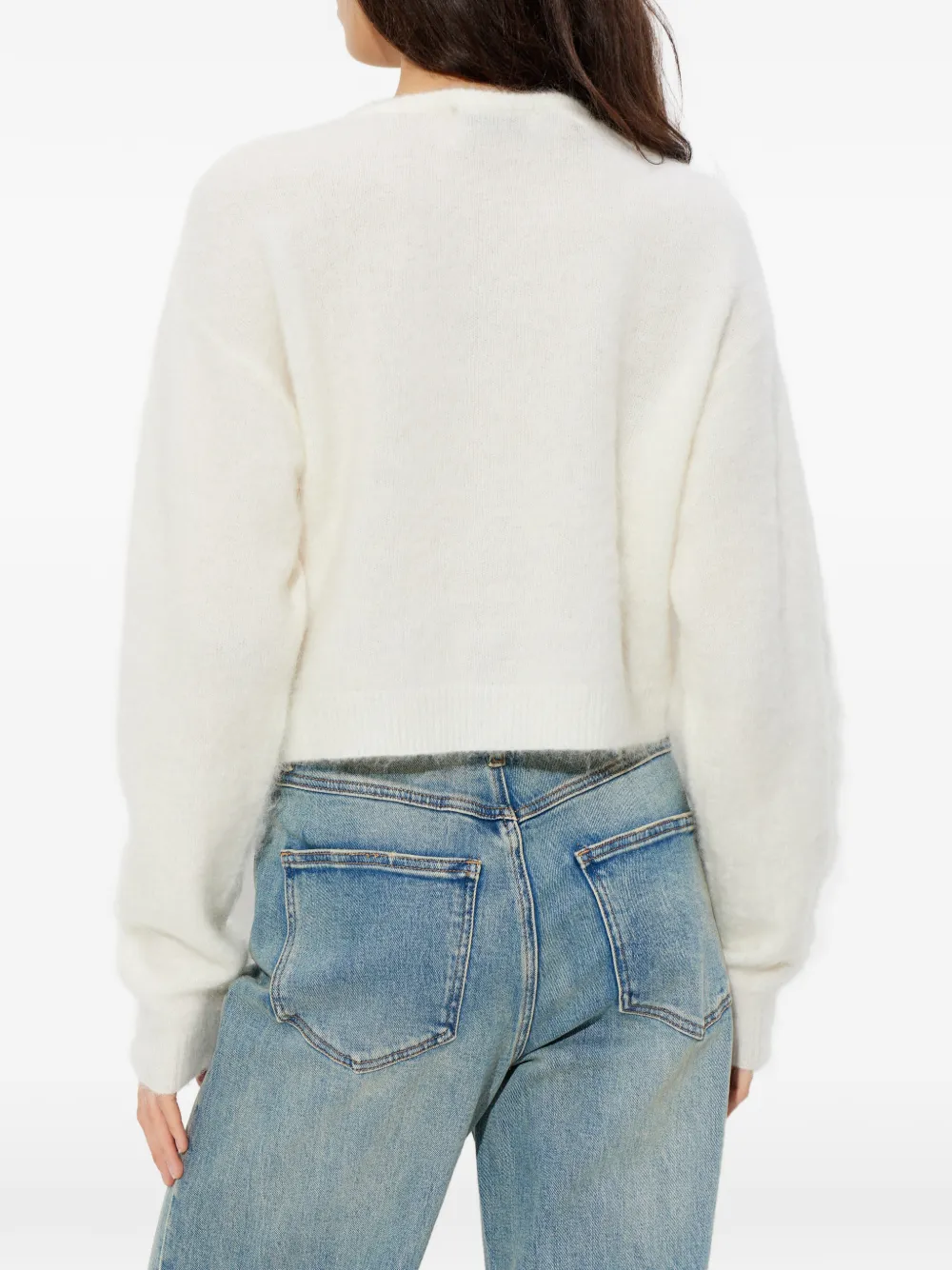 Gestuz Cropped vest met drukknopen Wit