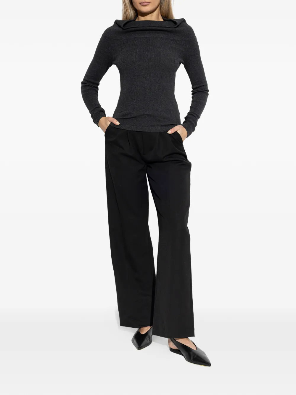  Lisa Yang Claudina Long-sleeve Top - Grey 