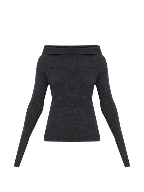 Lisa Yang Claudina Long-sleeve Top in Grey