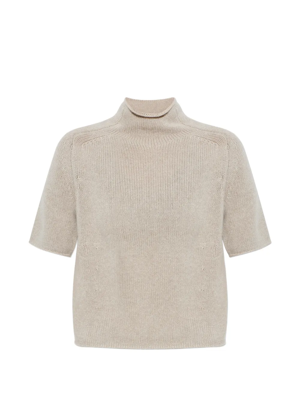 Lisa Yang ribbed short-sleeve knitted top - Toni neutri