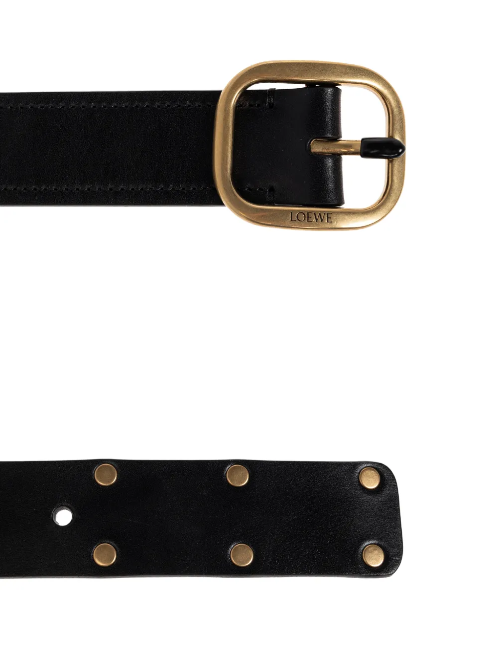  Loewe Studded Buckle Belt - Black 