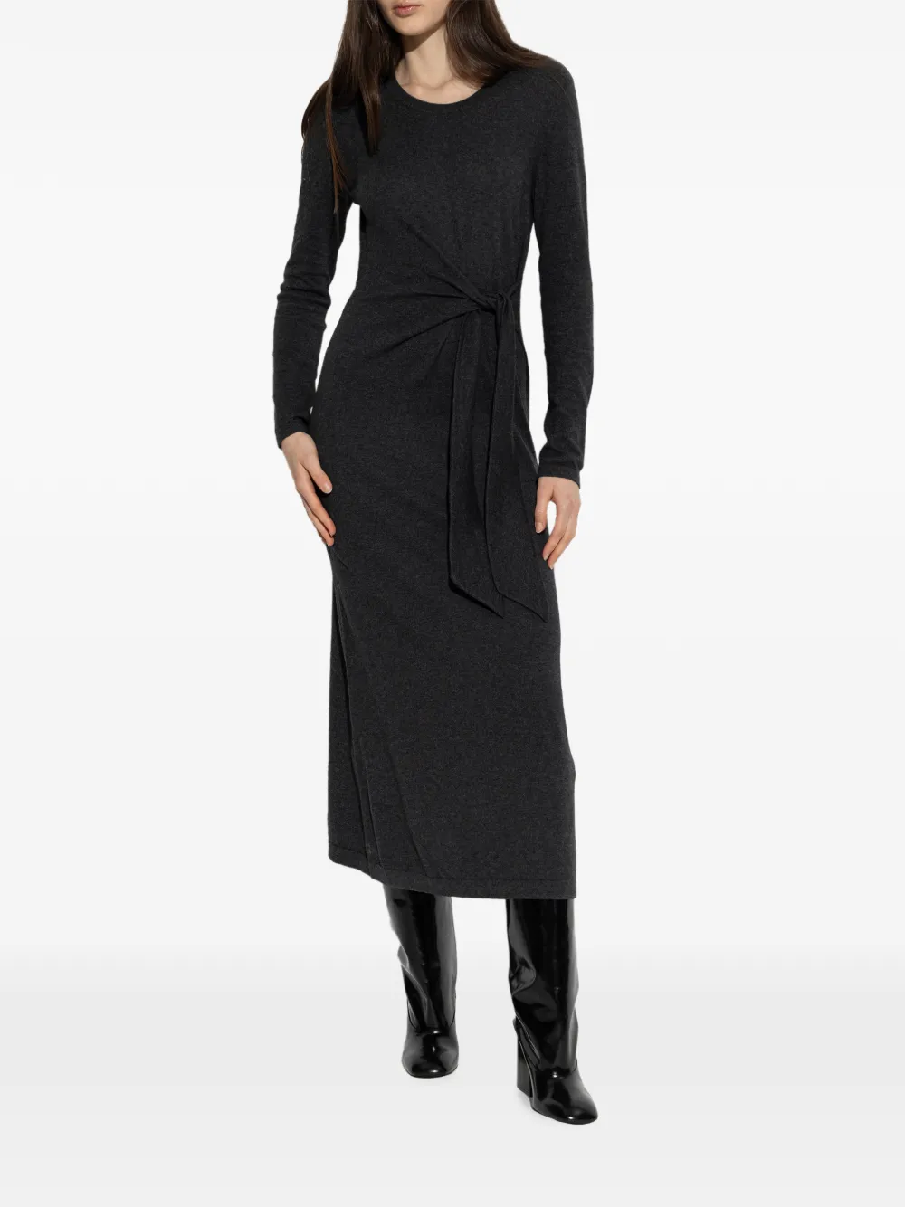 Lisa Yang Alayne Long-sleeve Midi Dress - Grey 