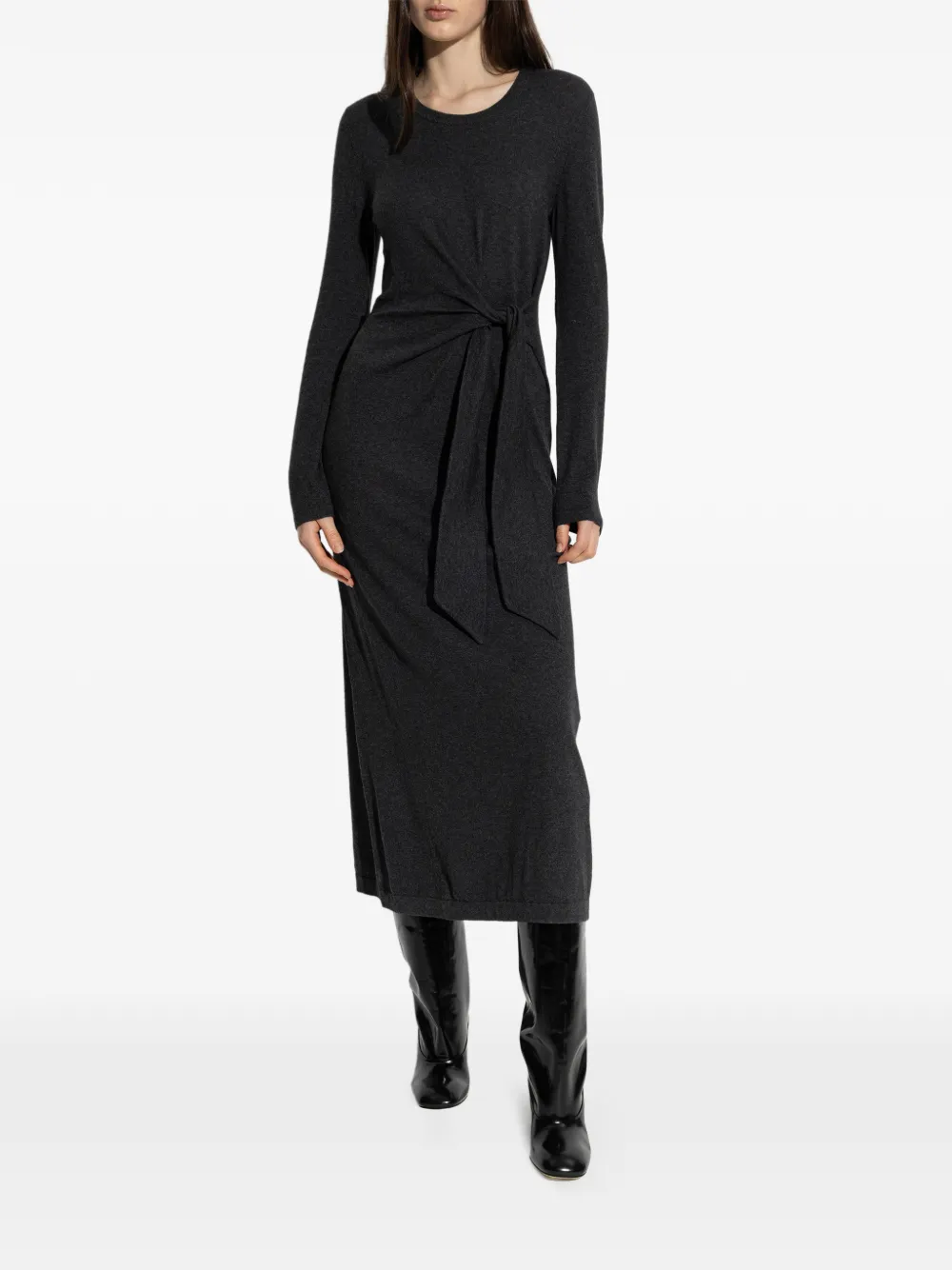  Lisa Yang Alayne Long-sleeve Midi Dress - Grey 