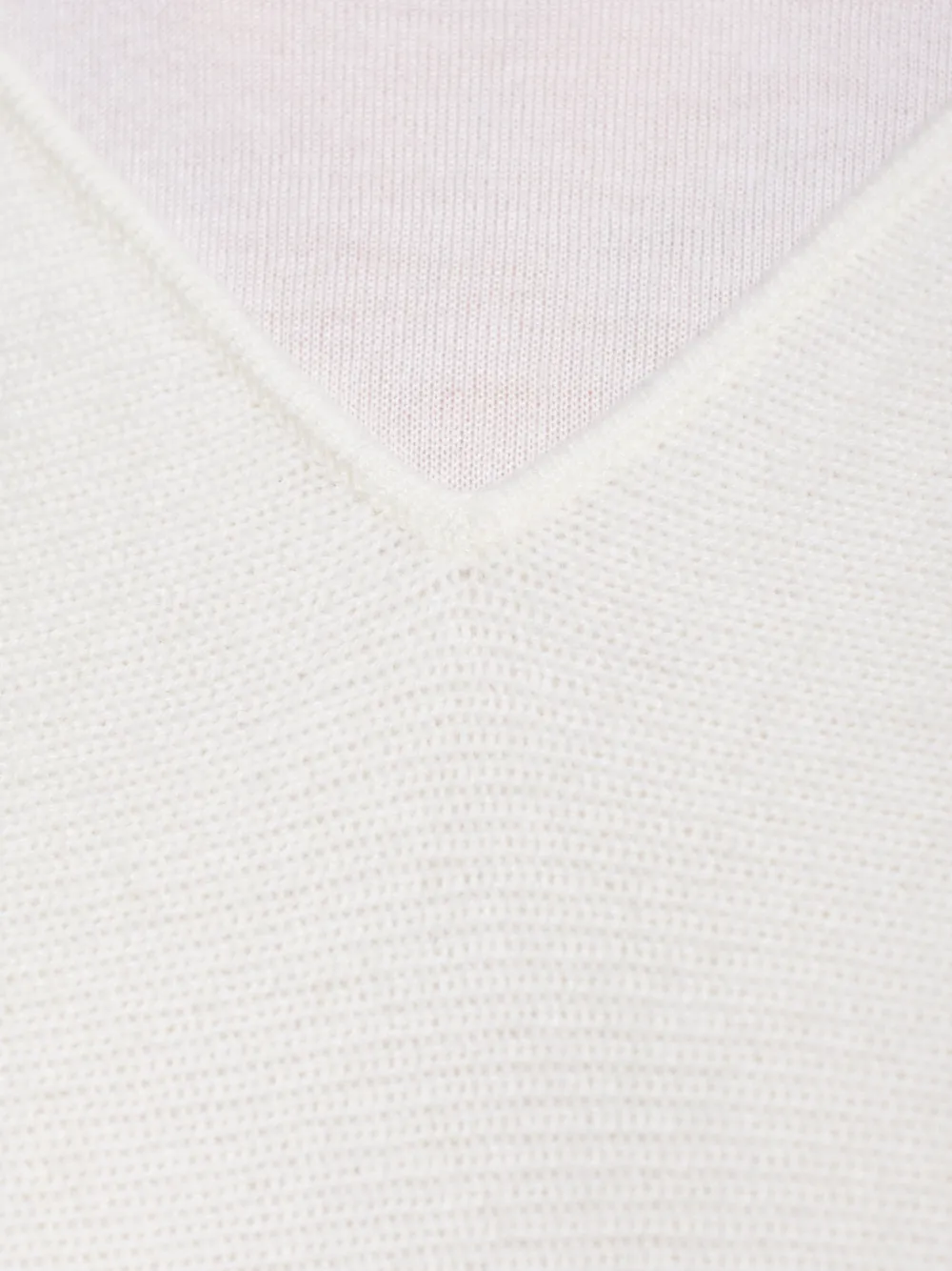 Lisa Yang Nyna mini-jurk met V-hals Beige