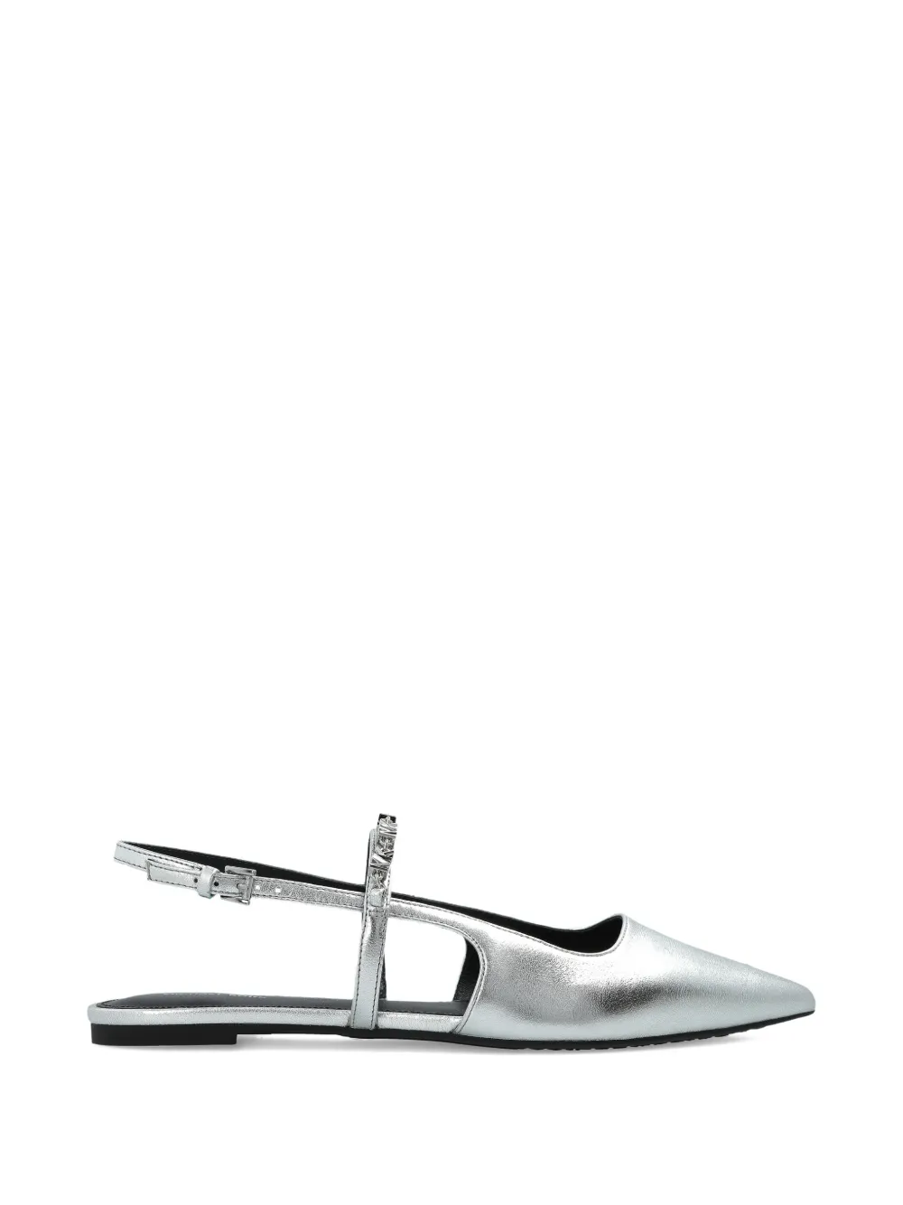 Michael Michael Kors Dina Rhinestone-embellished Ballet Flats In Silver