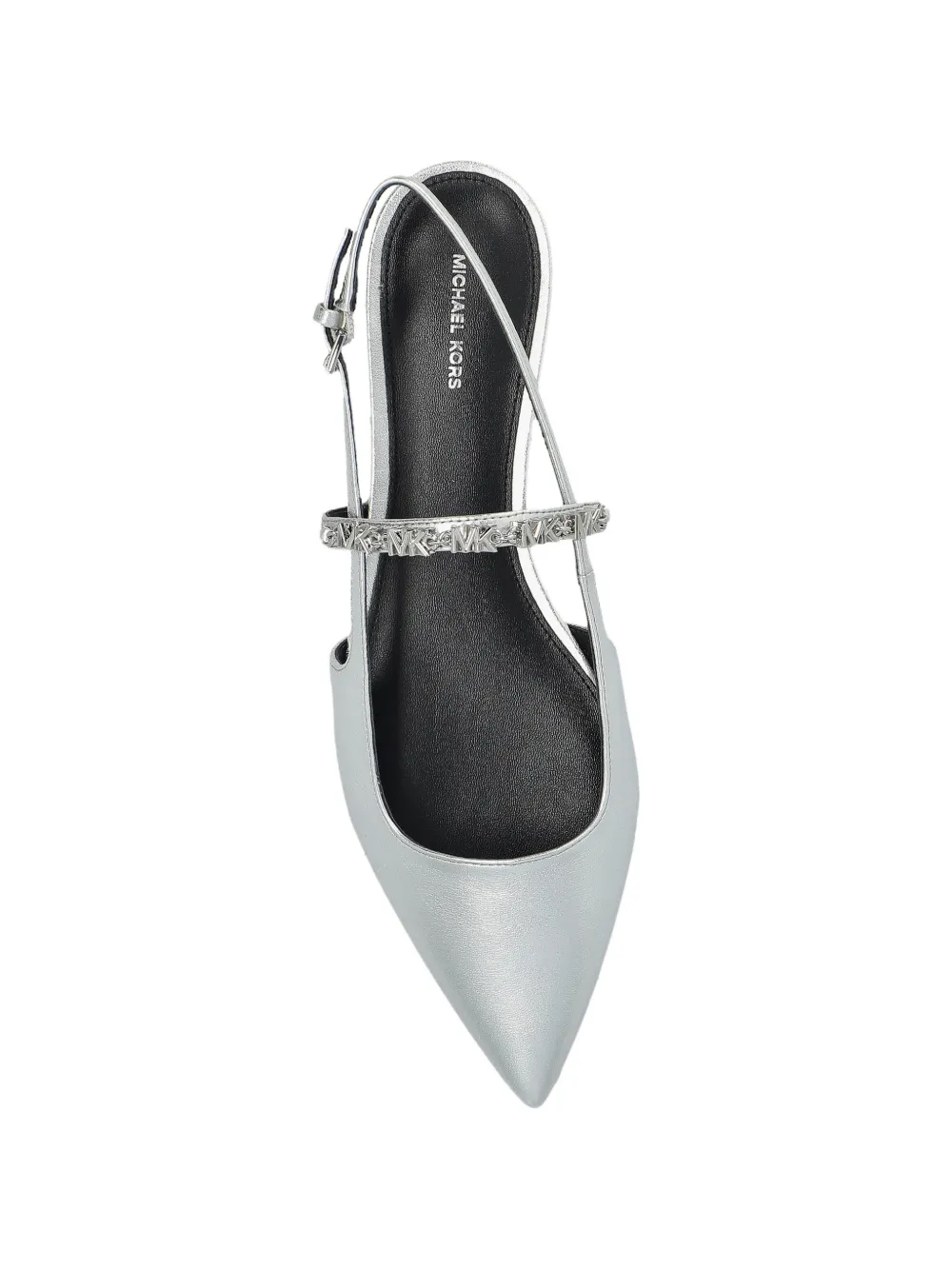 Michael Kors Dina rhinestone-embellished ballet flats Zilver