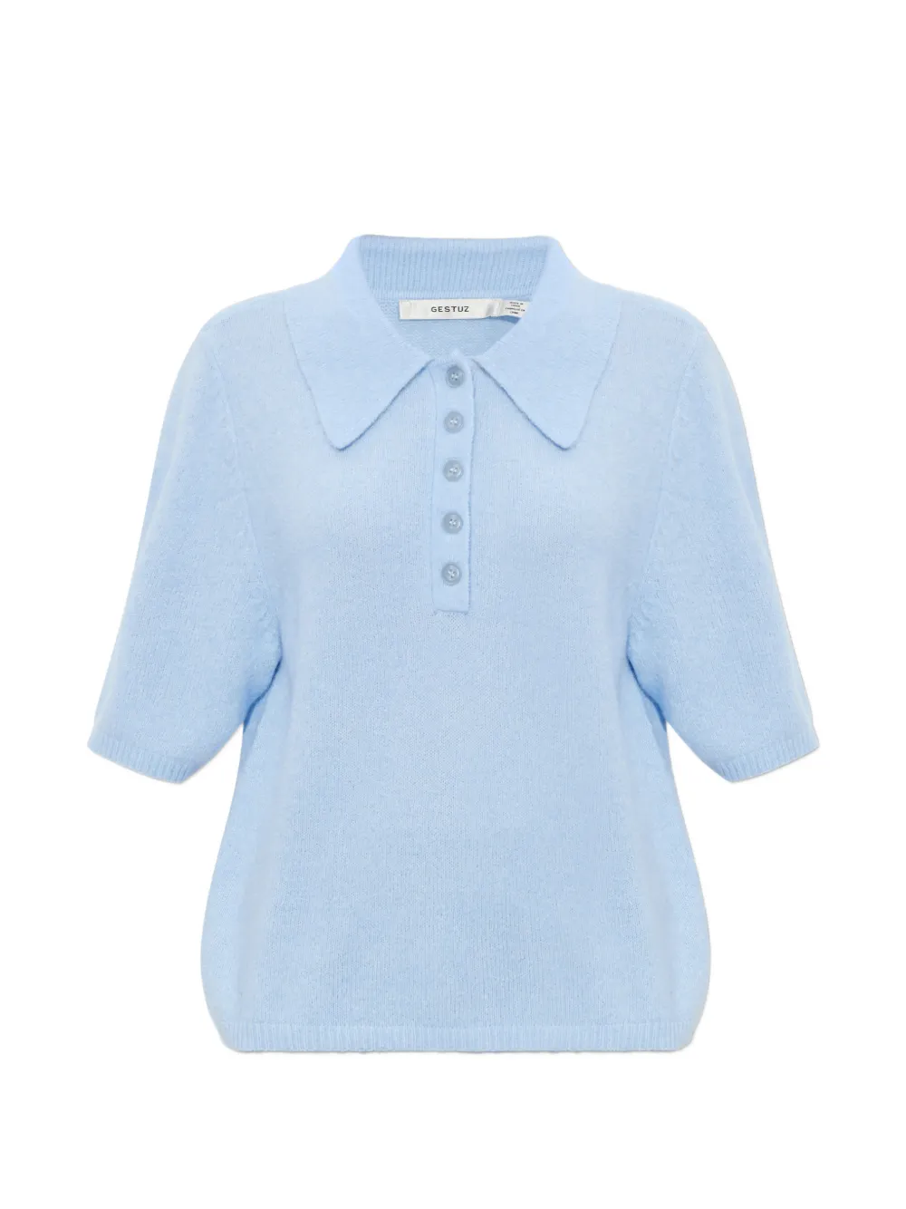 Gestuz collared polo top - Blu