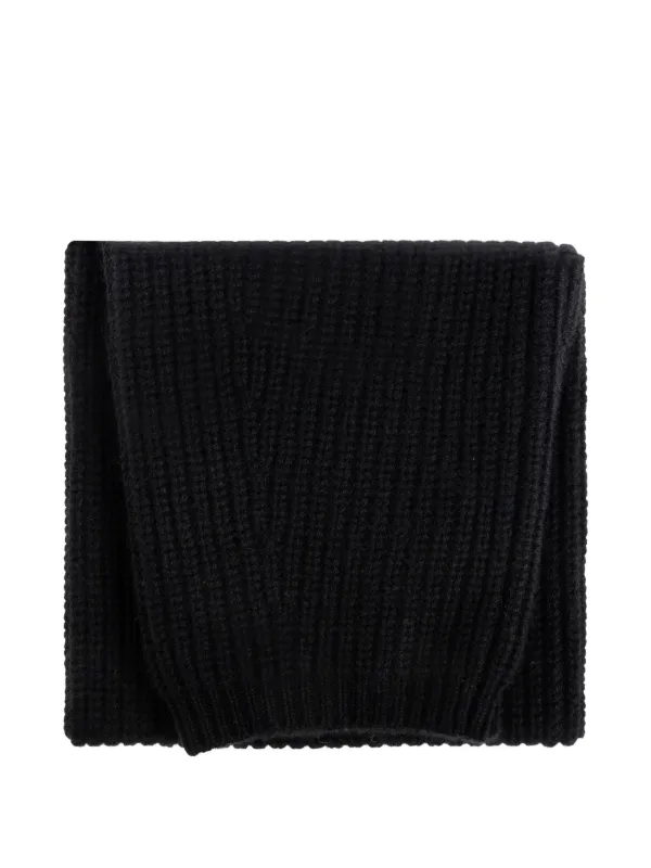 Lisa Yang Ribbed Scarf in Black