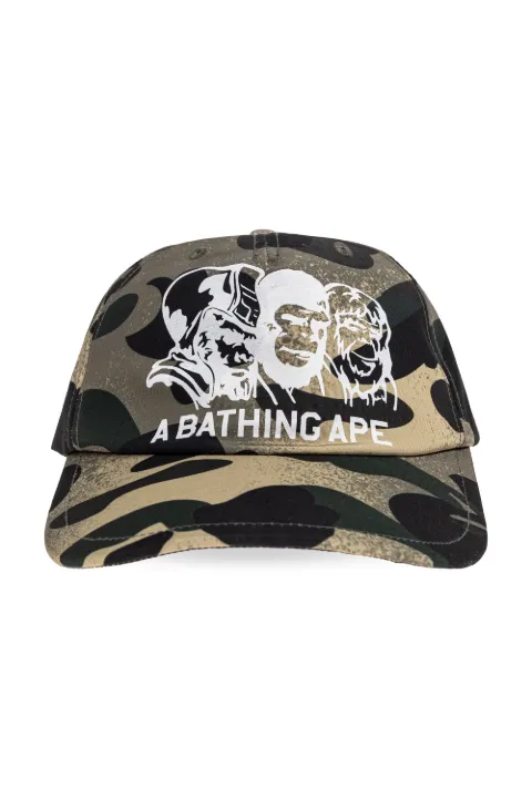 A BATHING APE® camouflage-print baseball cap