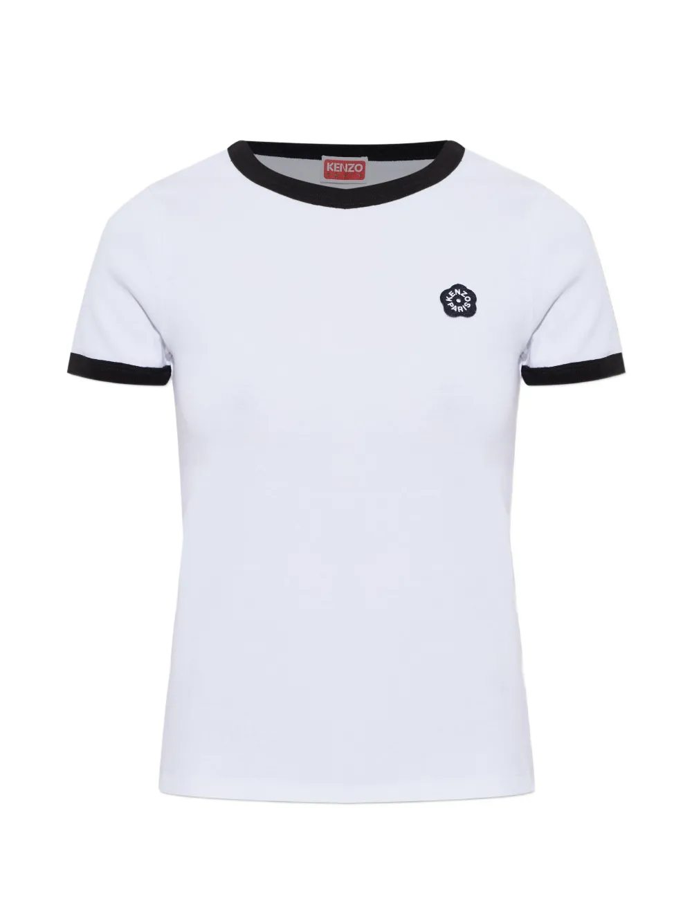 Kenzo contrast-trim T-shirt - Bianco