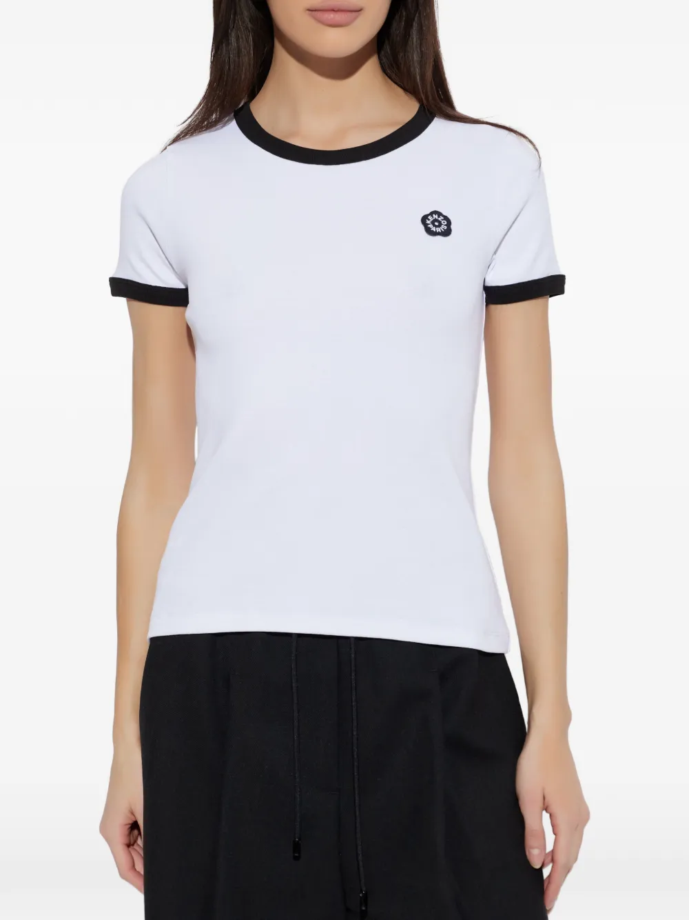 Kenzo T-shirt met contrasterende afwerking Wit