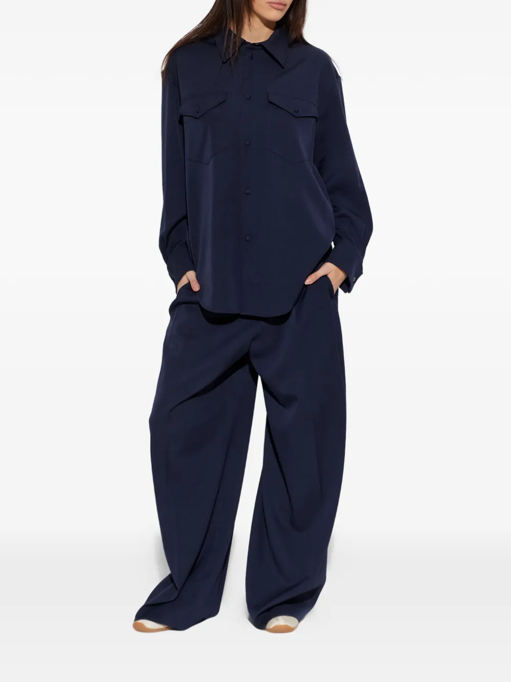  Kenzo Button Flap-pocket Shirt - Blue 