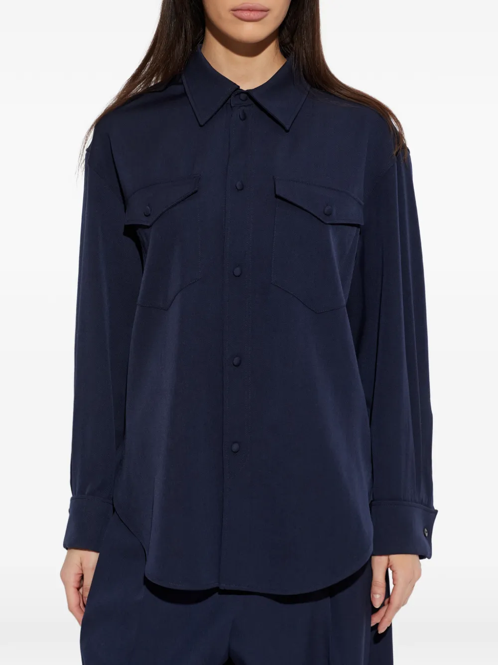  Kenzo Button Flap-pocket Shirt - Blue 