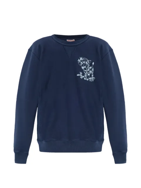 Kenzo cartoon-embroidery crew-neck sweatshirt