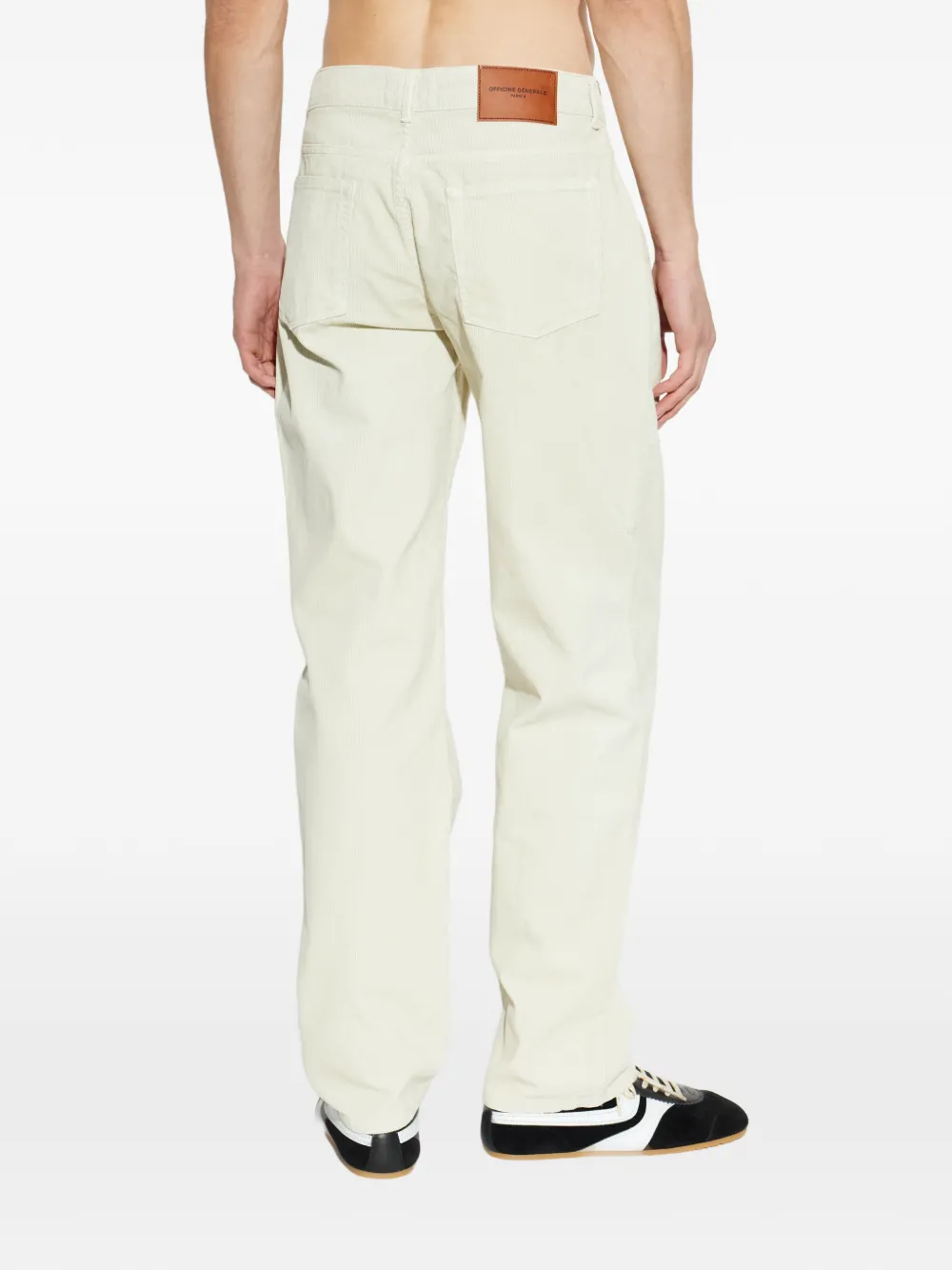 Officine Generale Ribfluwelen broek Beige