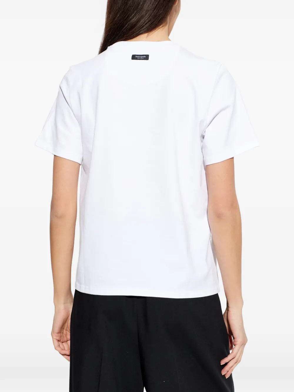 Kate Spade T-shirt met print en korte mouwen Wit