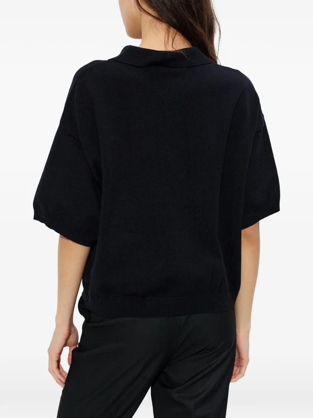 Gestuz Gztalla poloshirt met knopen Zwart
