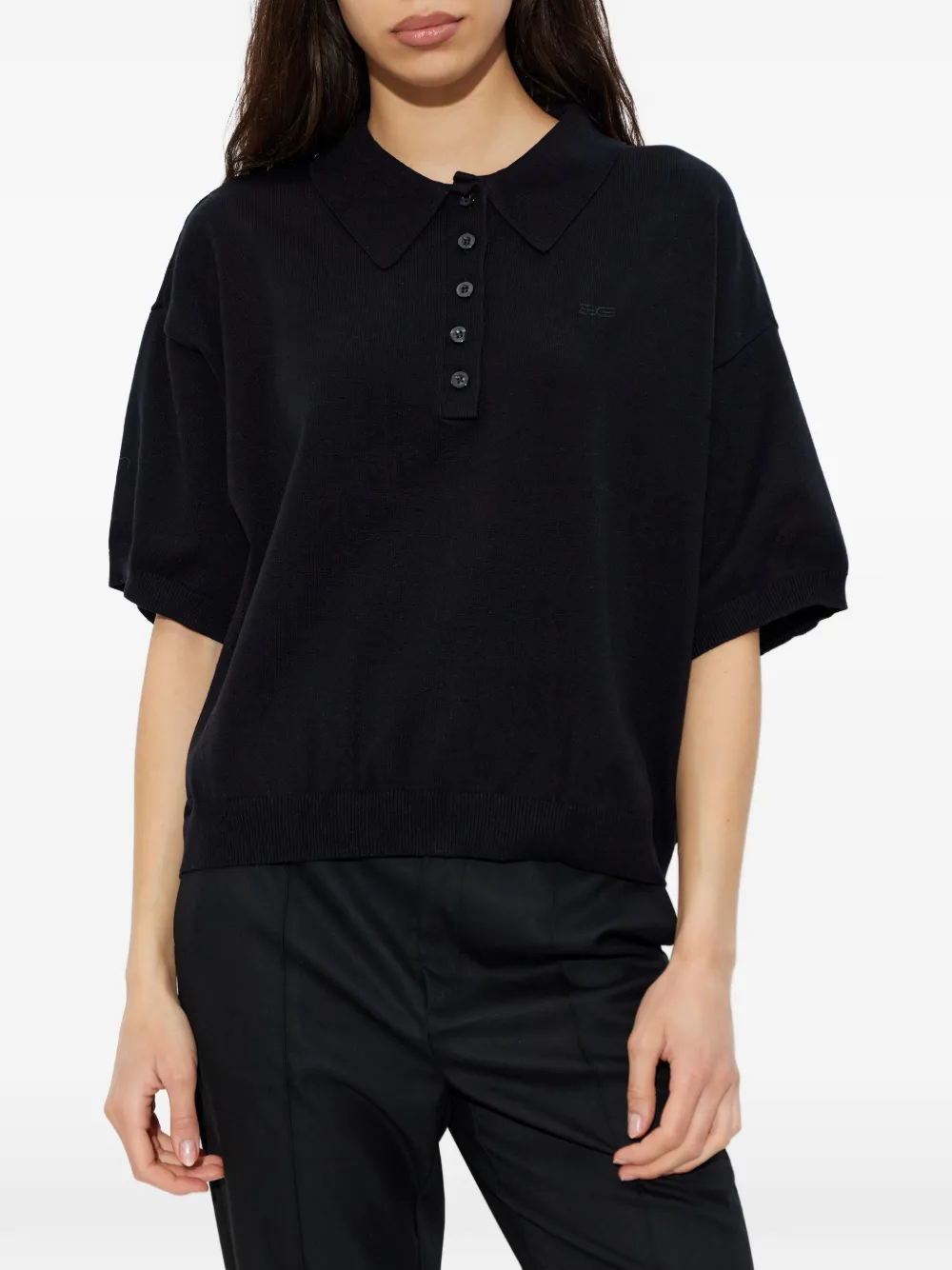  Gestuz Gztalla Buttoned Polo Shirt - Black 