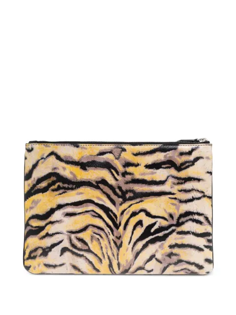 Kenzo Tiger stripe zip clutch bag