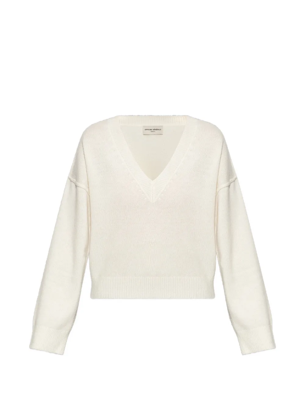 Officine Generale Misty V-neck sweater - Neutrals