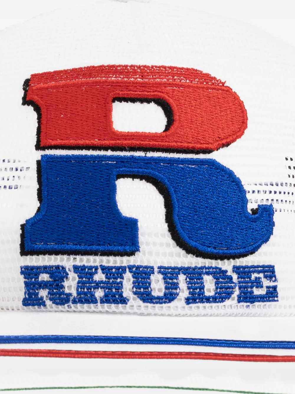  Rhude Logo-embroidered Mesh Cap - White 