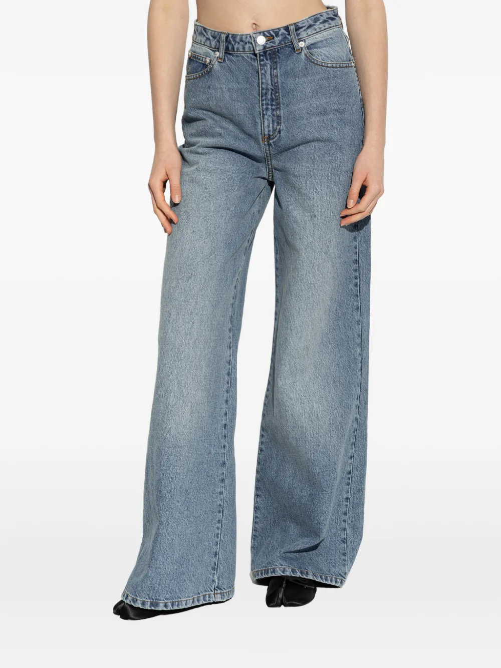  Officine Generale Flared Denim Jeans - Blue 