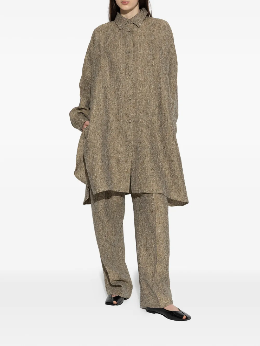 Officine Generale Linnen blouse Beige