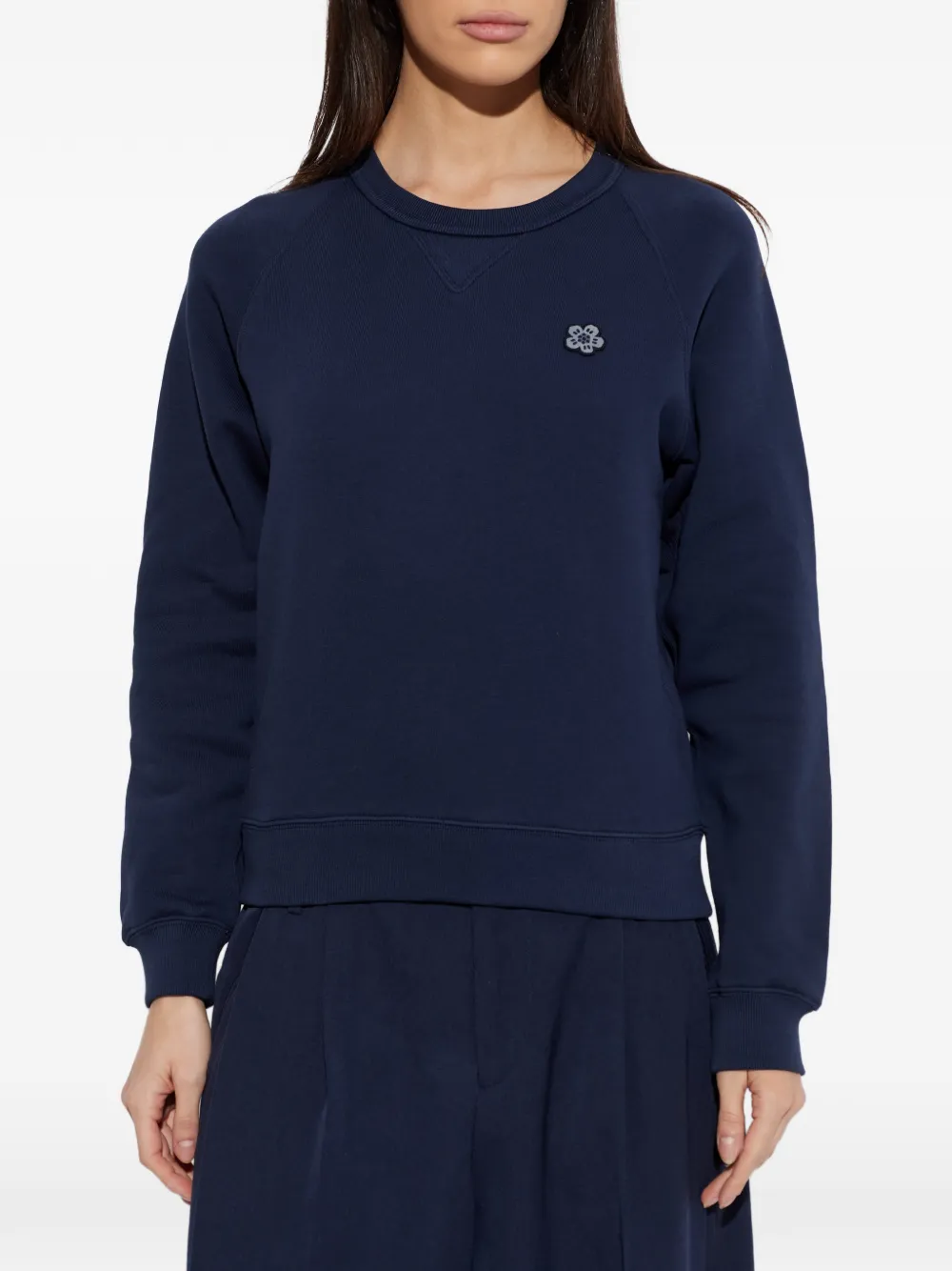  Kenzo Logo-patch Sweatshirt - Blue 