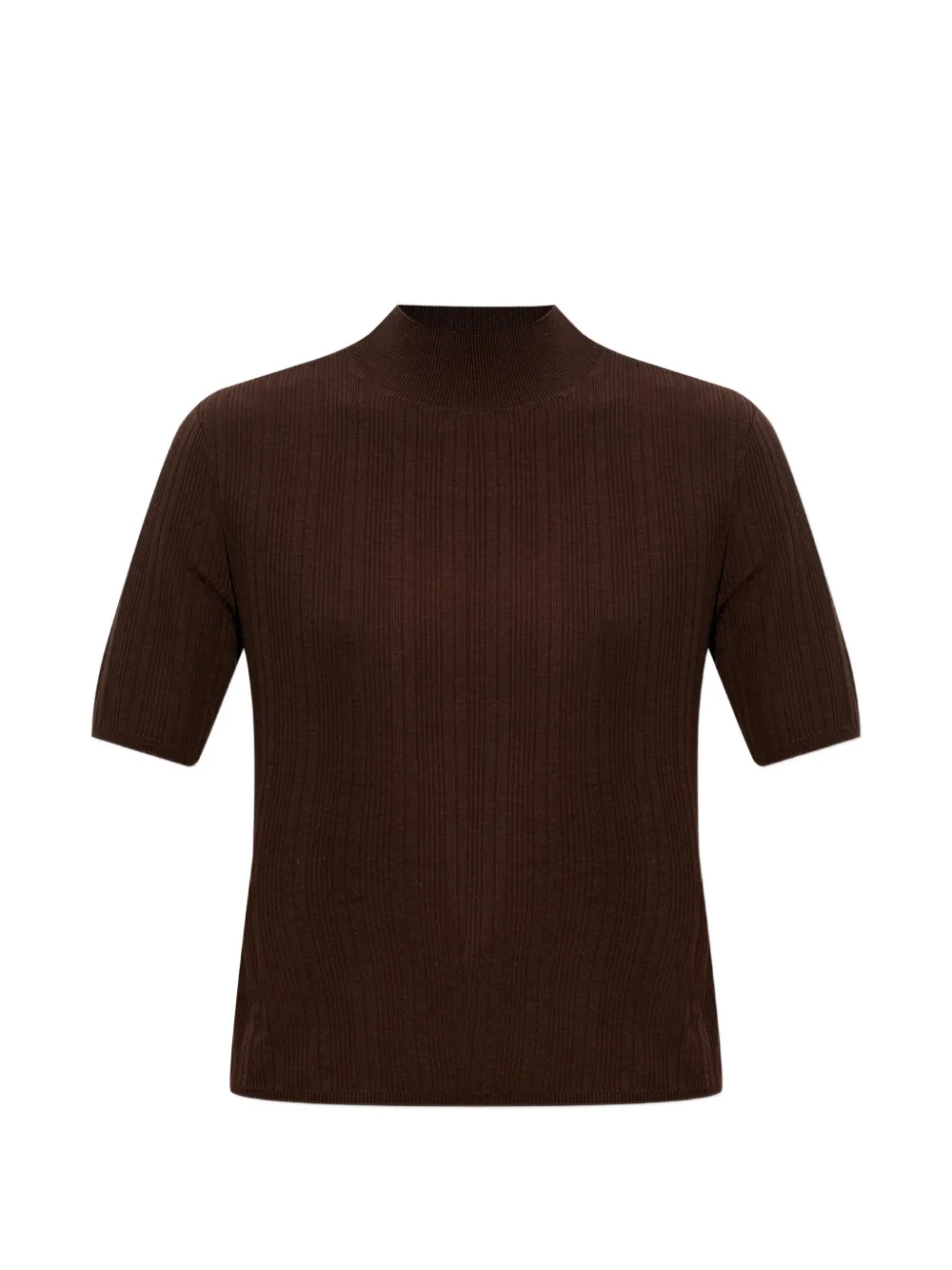 Officine Generale ribbed short-sleeve T-shirt - Marrone