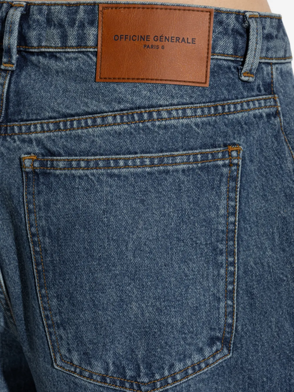 Officine Generale Mora jeans met wijde pijpen Blauw