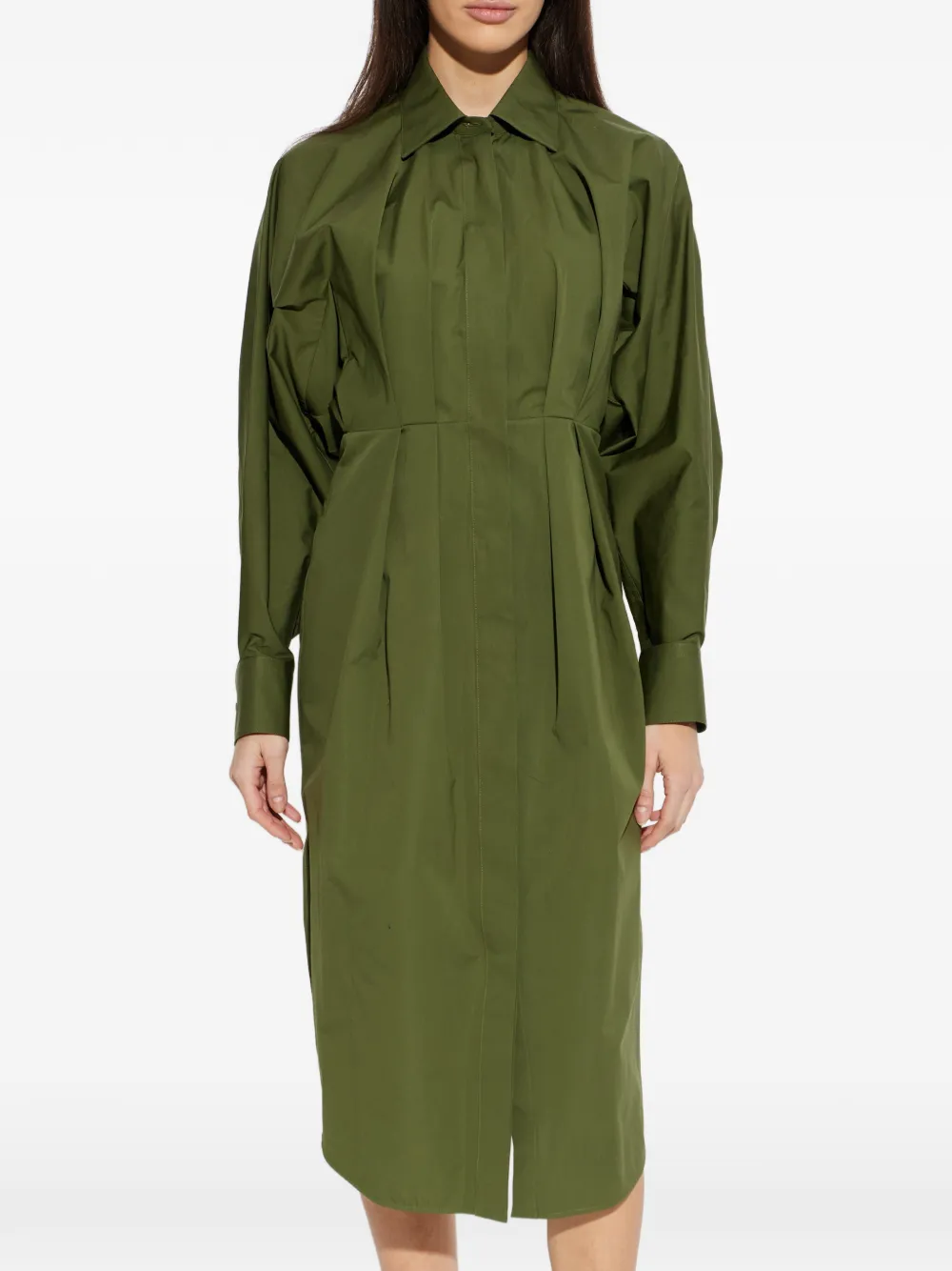Givenchy Geplooide shirtjurk Groen