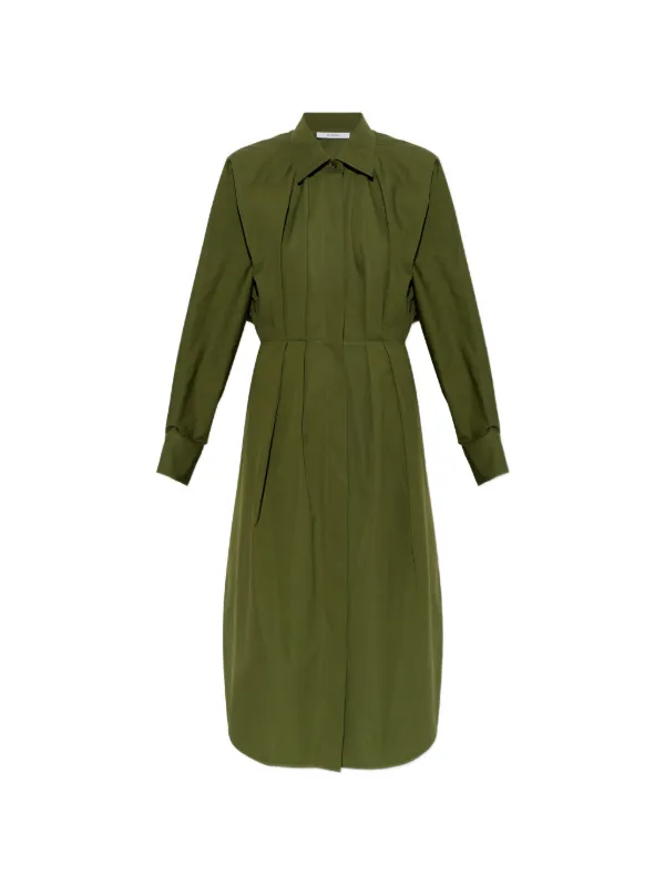 Givenchy Pleated Shirt Dress in Green