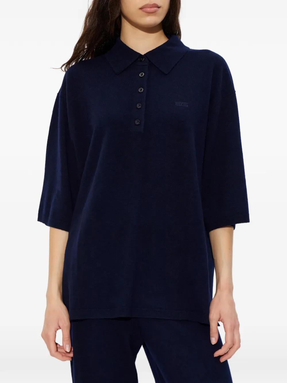 Short-Sleeve Polo Top