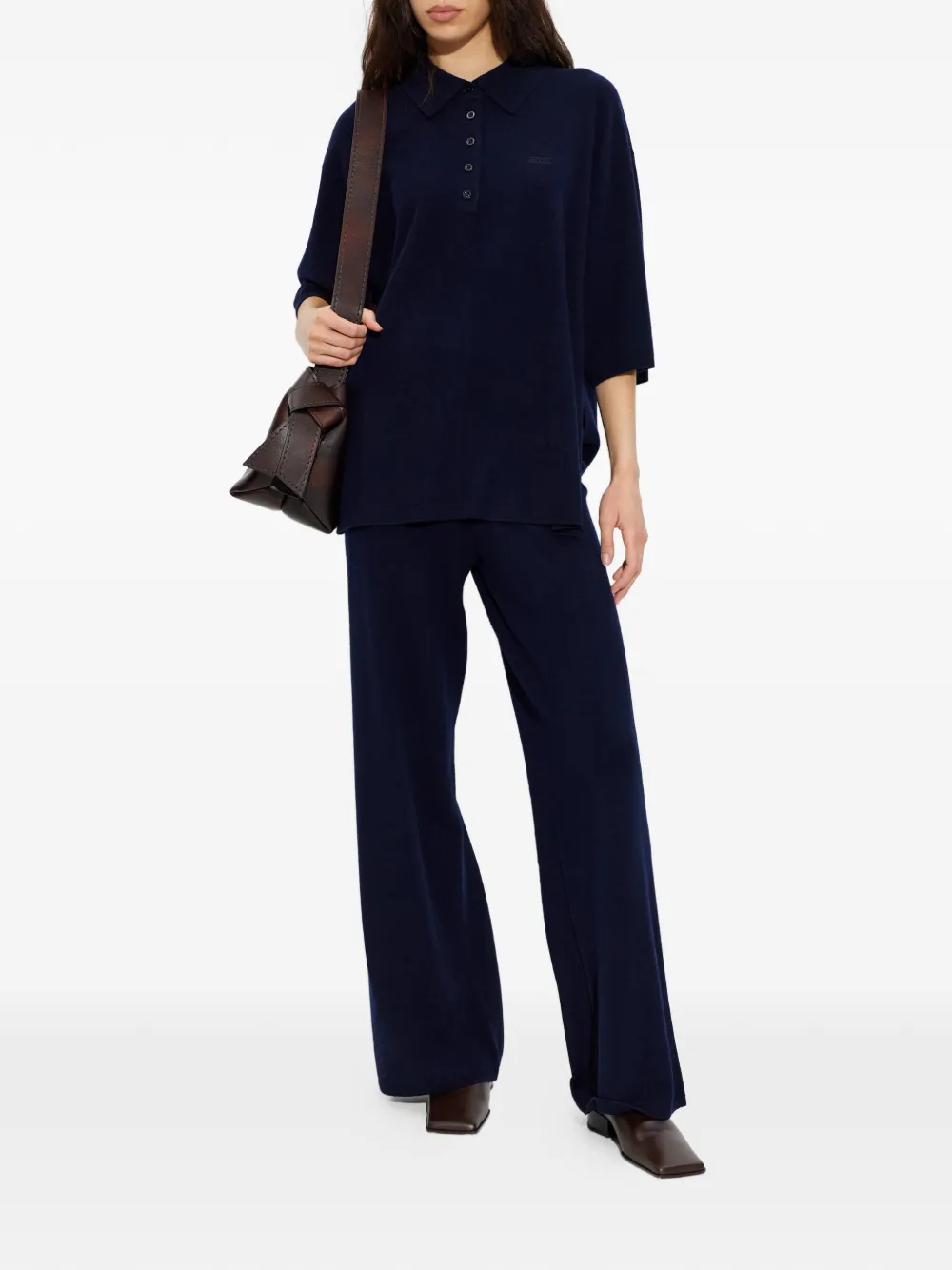 Gestuz Polotop met knopen Blauw