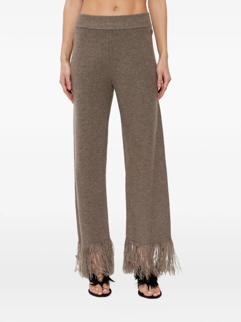  Lisa Yang Fringed Trousers - Brown 