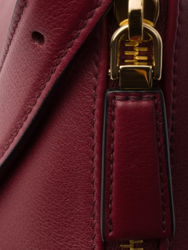 Prada Aimée Medium Leather Shoulder Bag | Red | FARFETCH